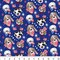 Fabric Traditions Patriotic Pups on Blue Dogs 100% Cotton Fabric Price Per Yard